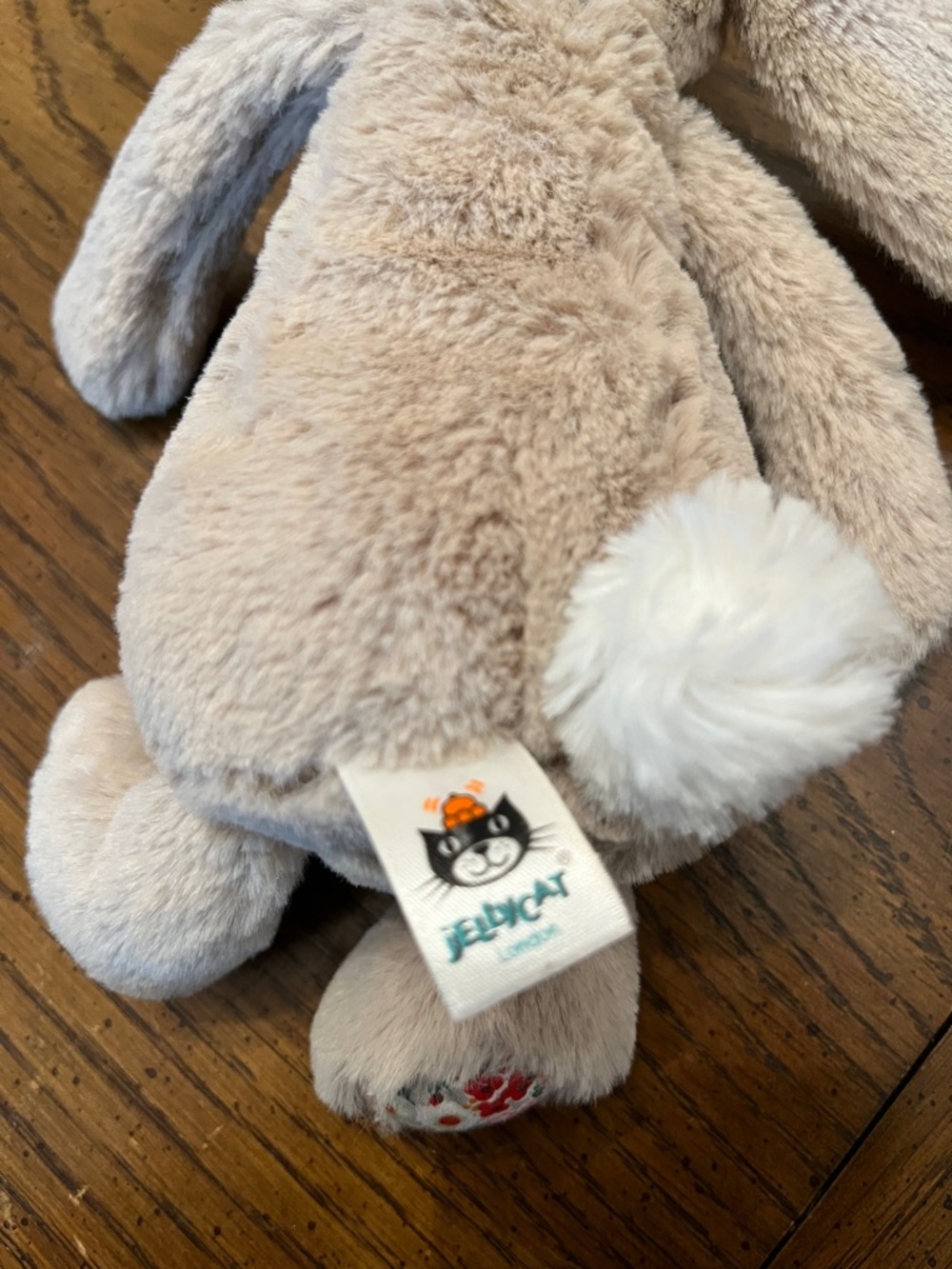 Jellycat Small Blossom Beige Bunny with Floral Ear & Paw Details - Picture 12 of 15